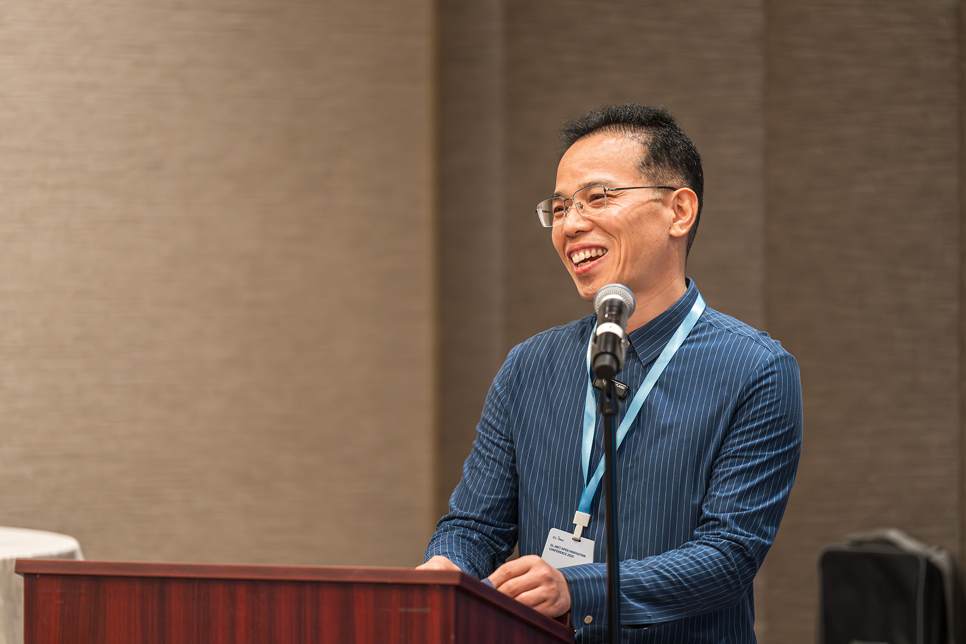 GL.iNet Co-founder Mason Zhao gives opening speech