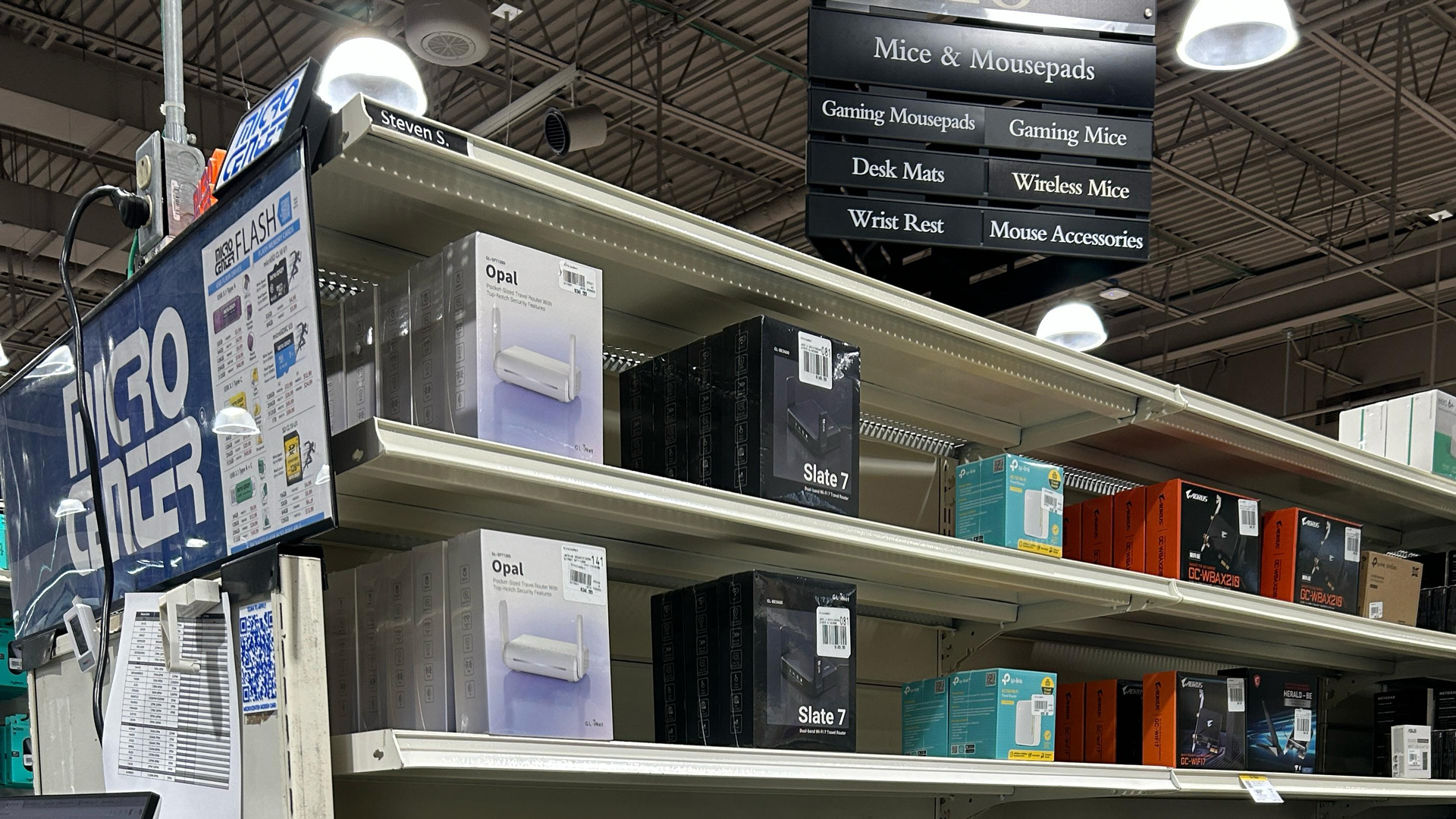 Opal and Slate 7 in a Micro Center store