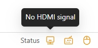 no HDMI signal