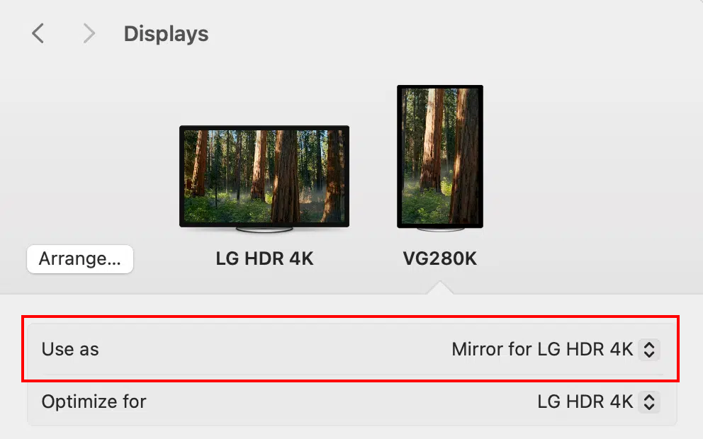 mac mirror display