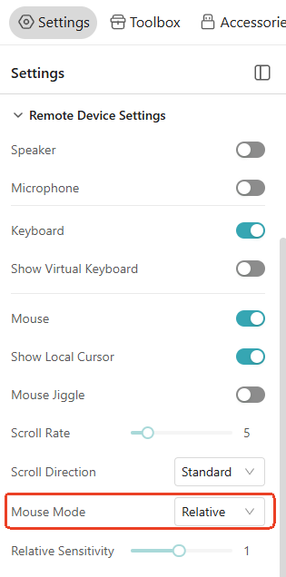 mouse mode