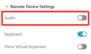 audio settings