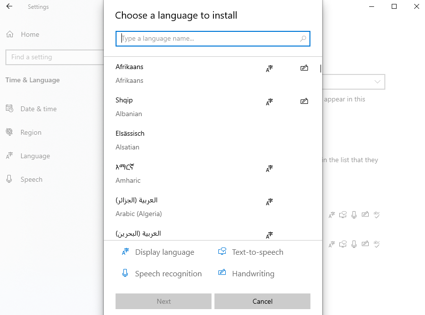 choose a language