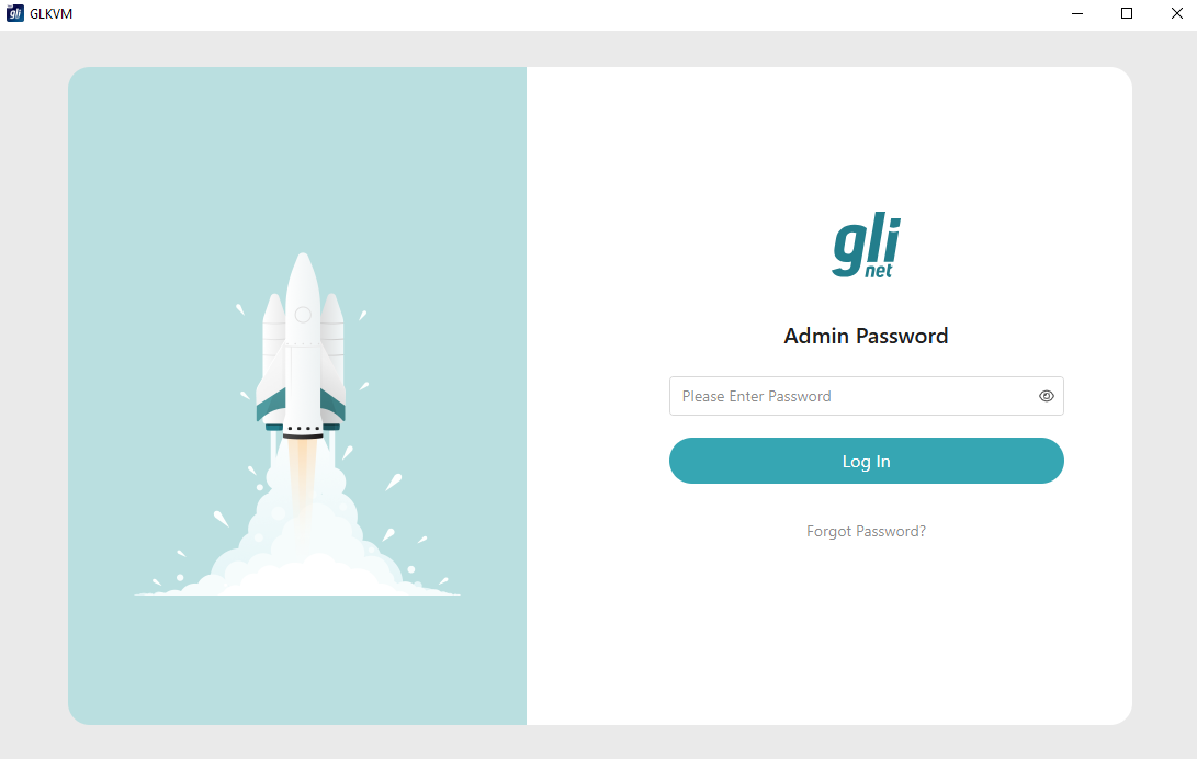 enter admin password to log in