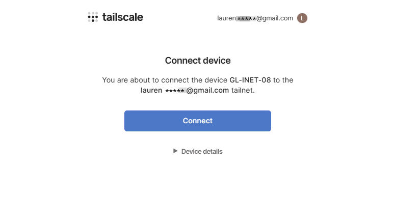 connect pc to tailnet