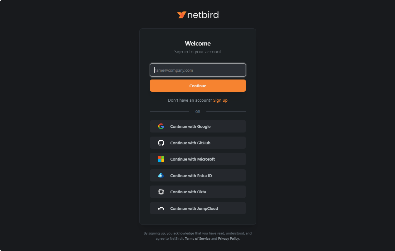 netbird sign in