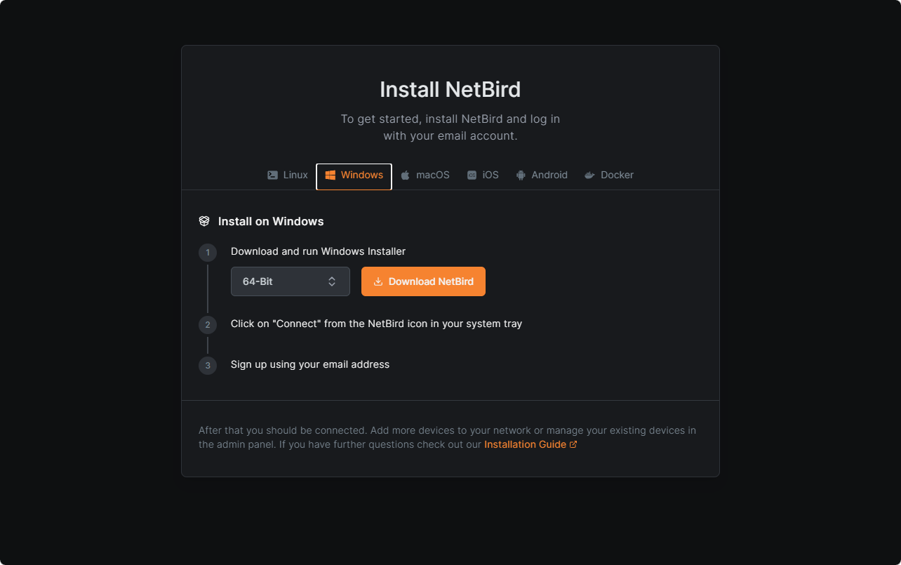 install netbird