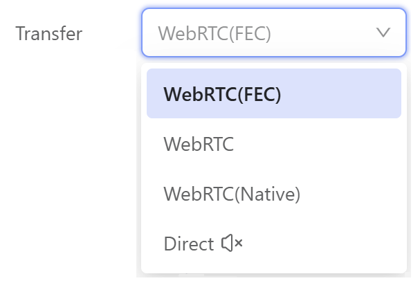 webrtc mode