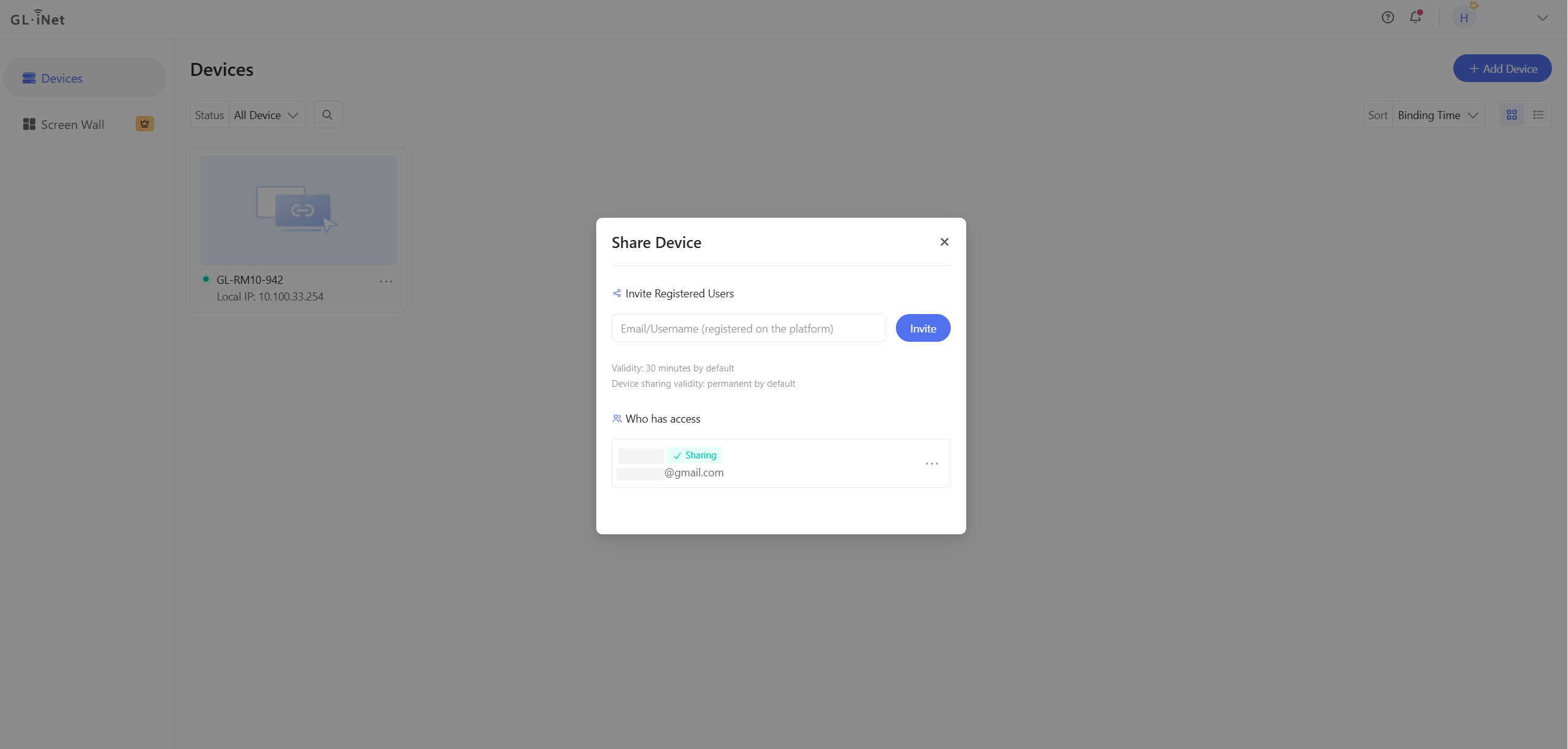 share successfully