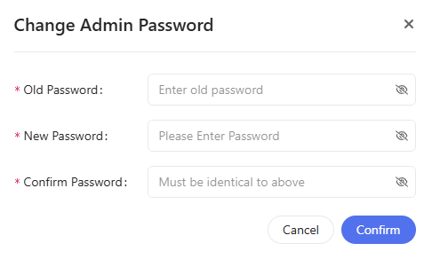 change admin password