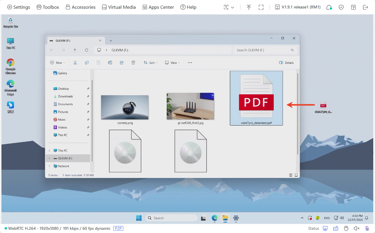 move file to disk