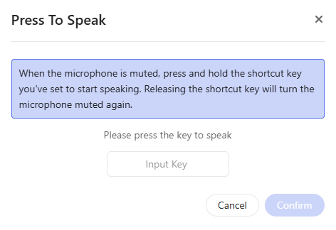 press to speak