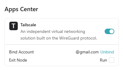 tailscale enabled