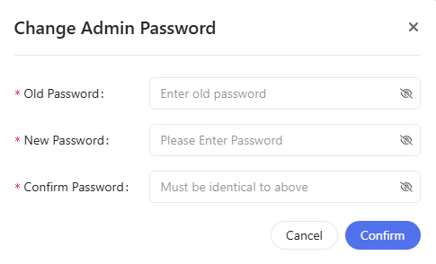change admin password