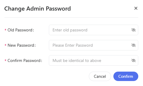 change admin password