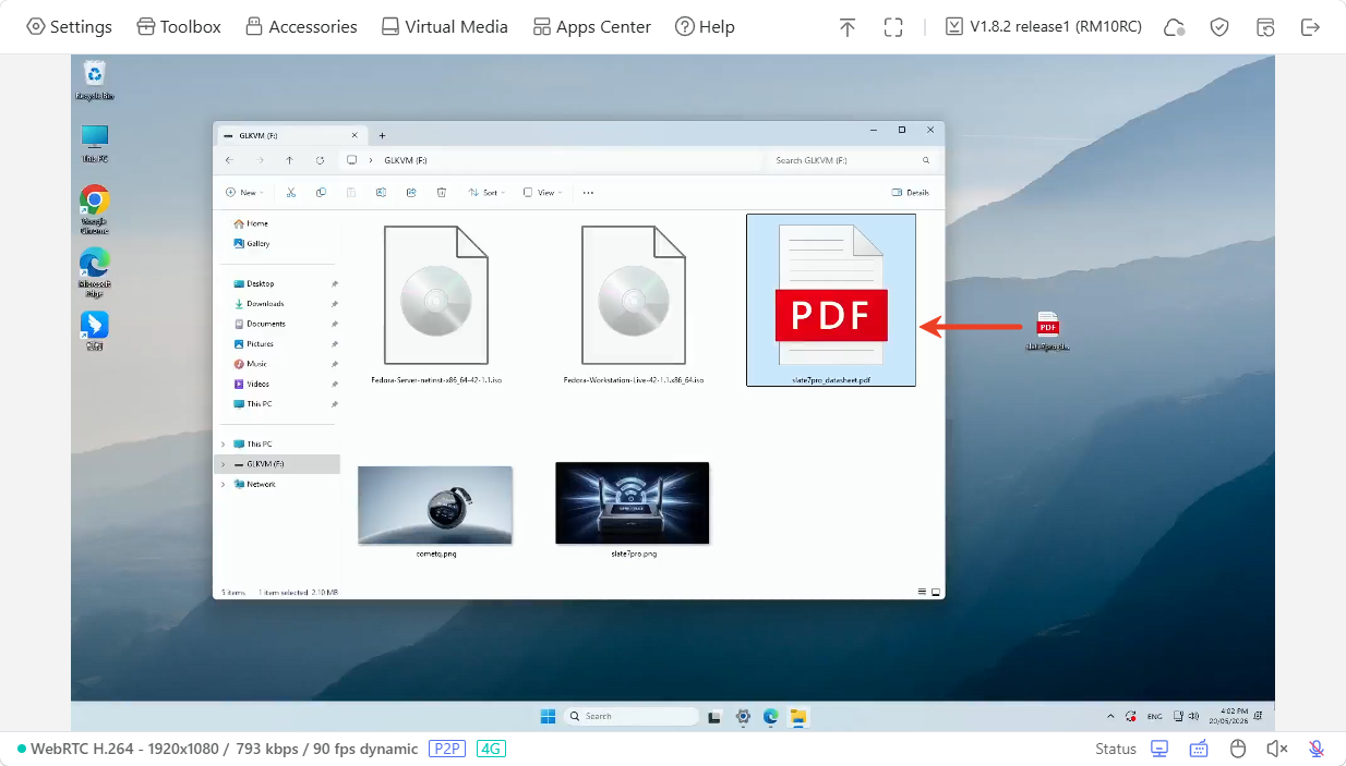 move file to disk