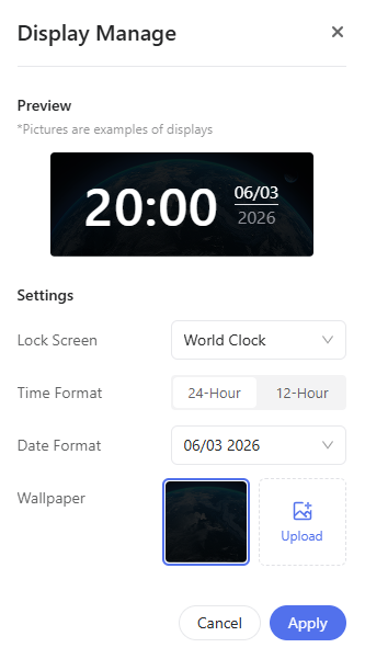 screen display