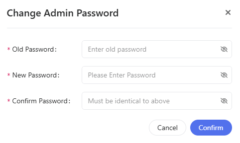change admin password