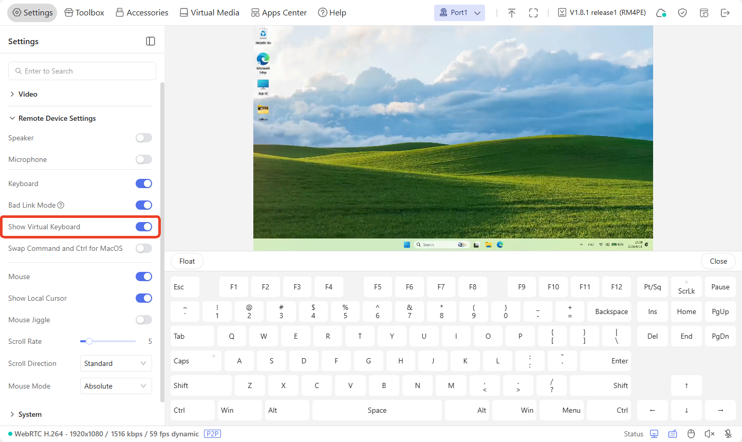 virtual keyboard