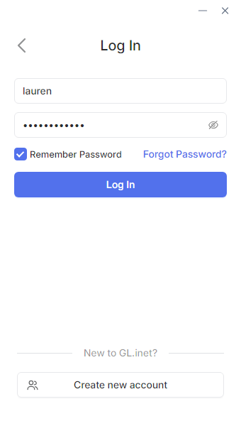log in