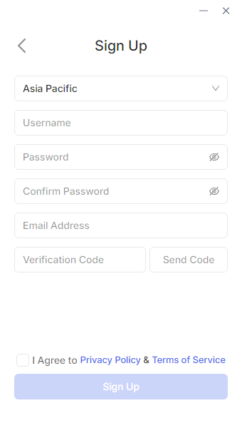 sign up