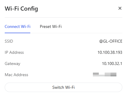 wifi config