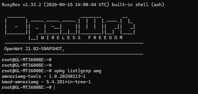 awg 1.0 ssh