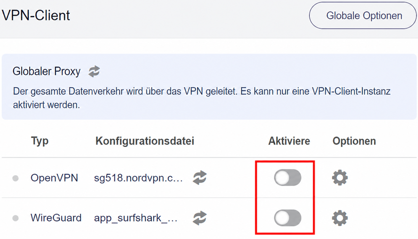 vpn client disabled v4.7