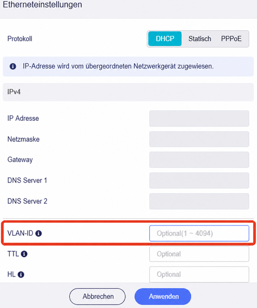 vlan id