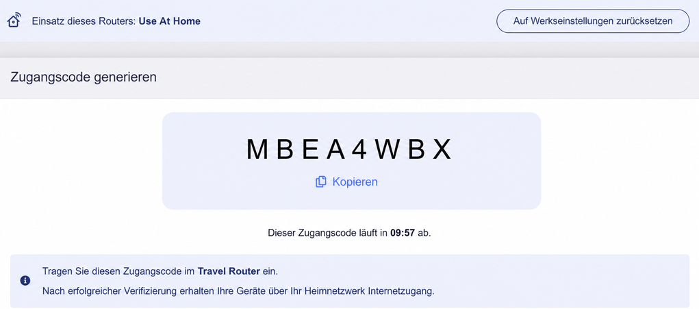 generate access code