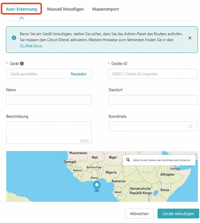add device, auto discover
