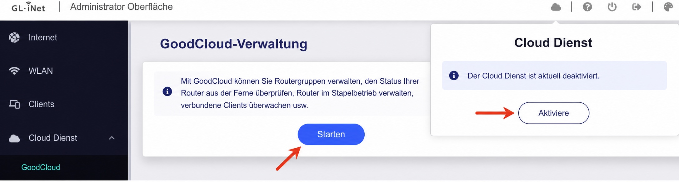 enable cloud service