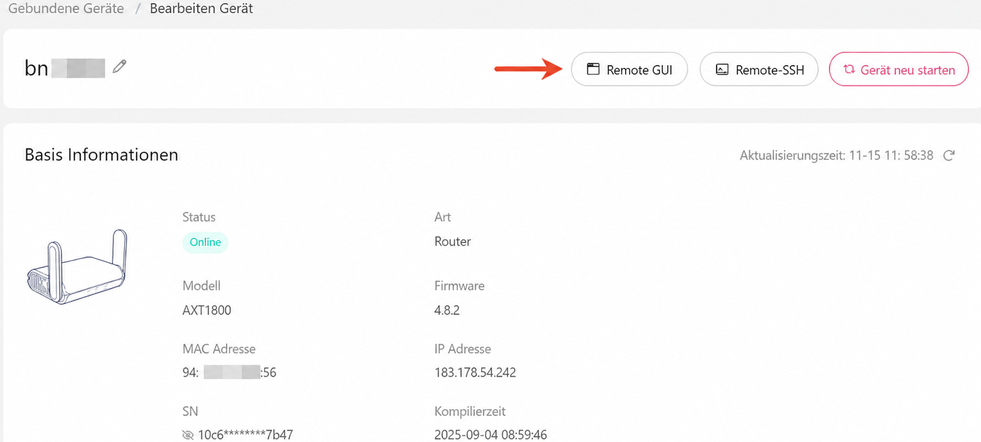 remote access web admin panel