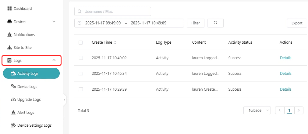 View Logs