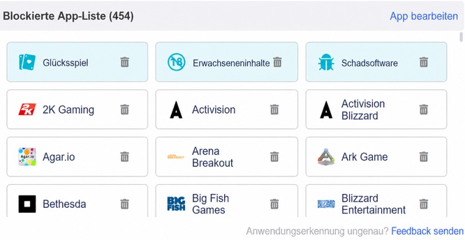 blocked app list