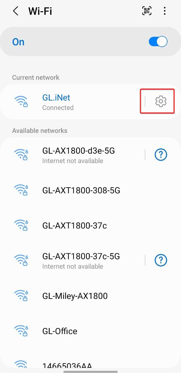 wifi setting