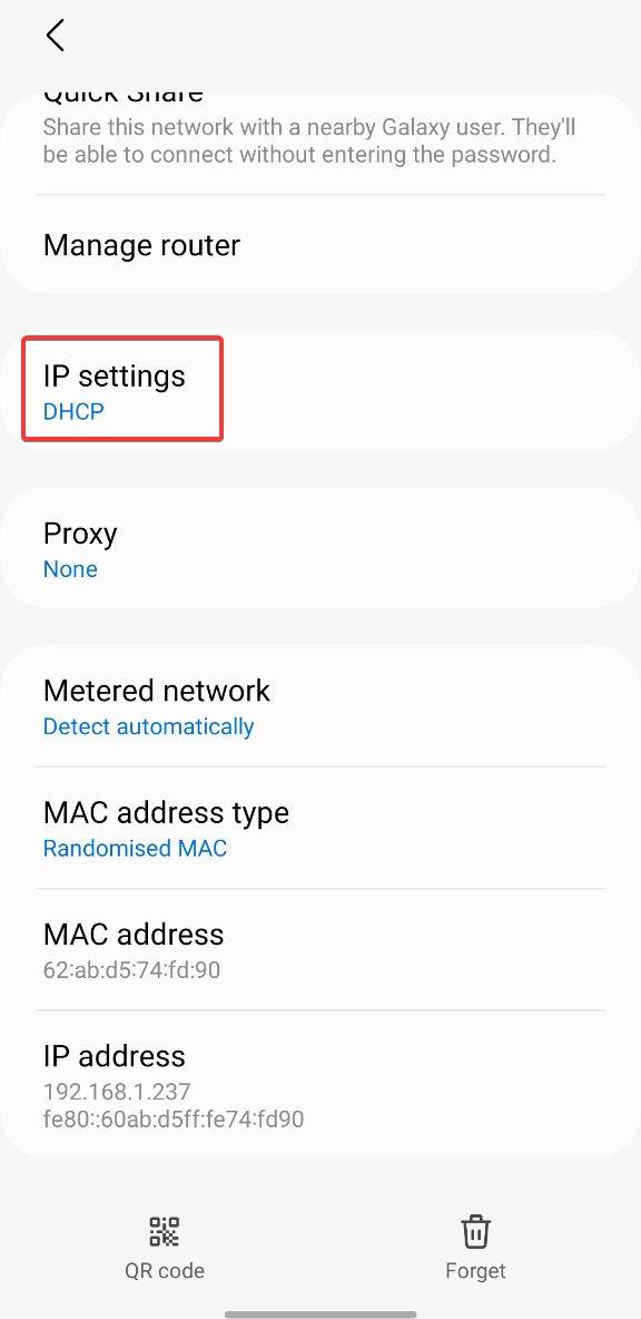 ip settings