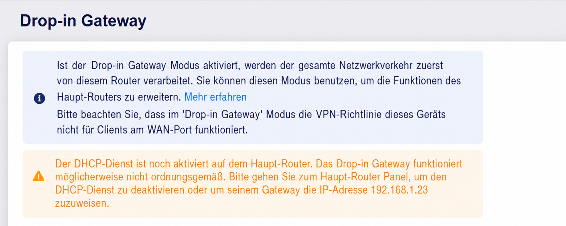 glinet lan, dhcp gateway