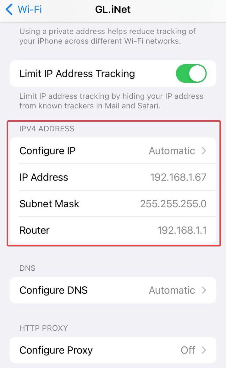 wifi ipv4