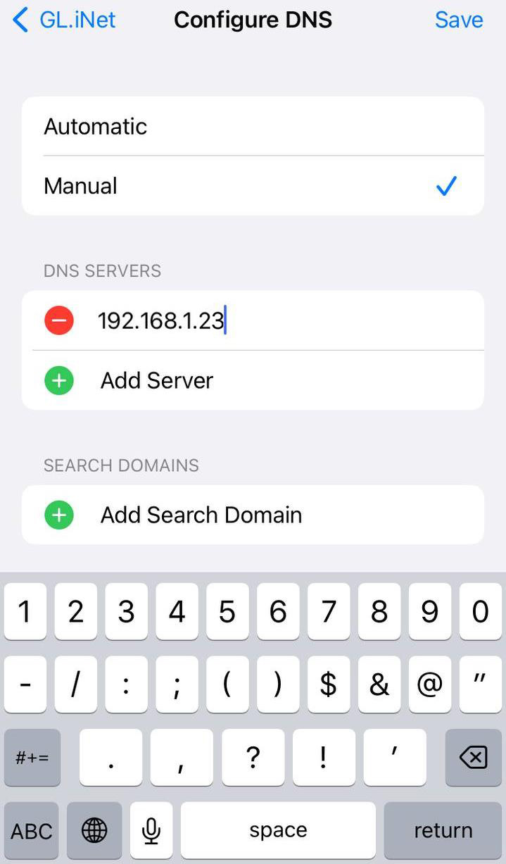 wifi set dns