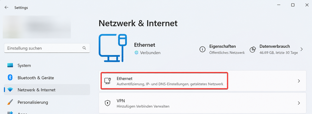 windows 11 ethernet