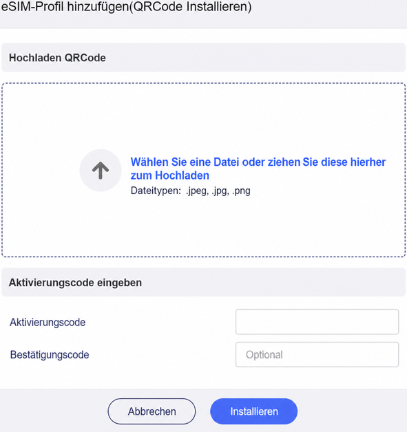 add esim profile