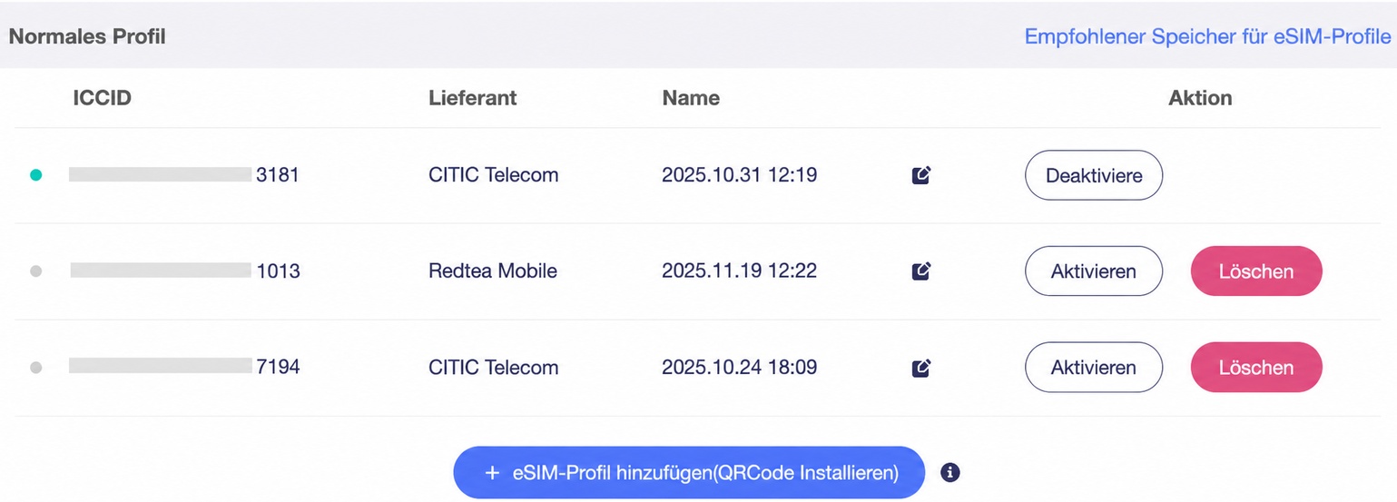 enable profile