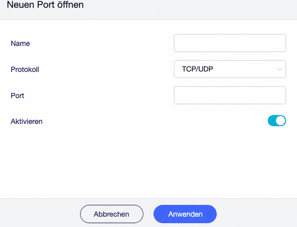 open Ports on router