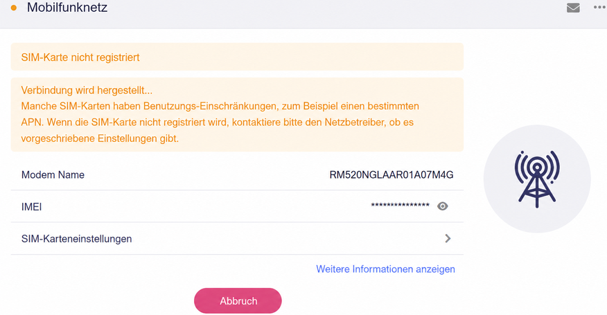 sim not registered