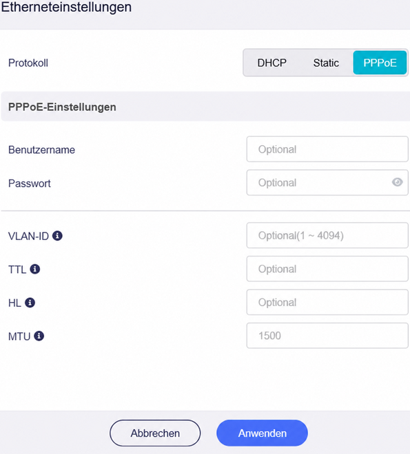 ethernet pppoe