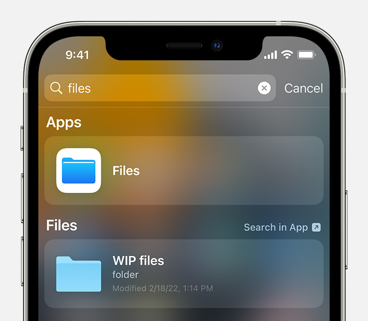 search files on iphone