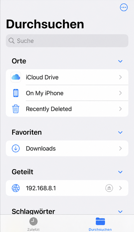 ios files set up SMB