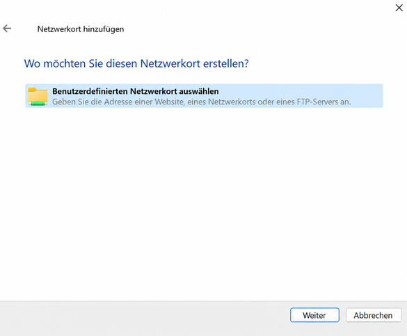 windows 11 add network location
