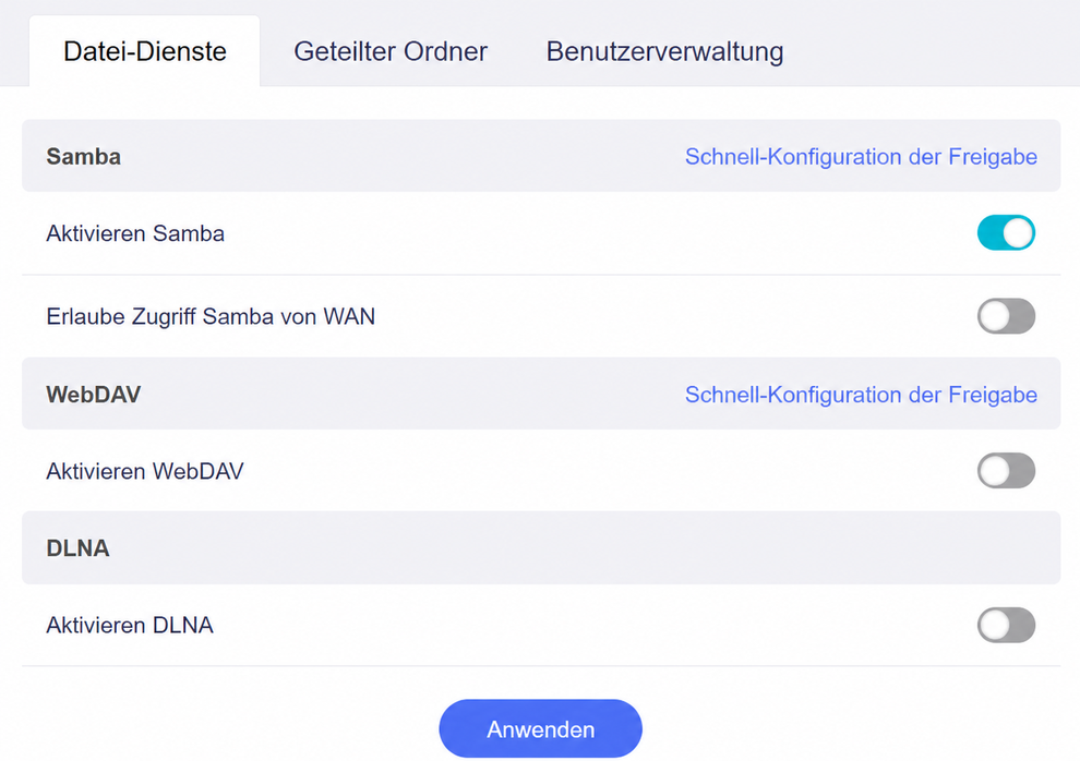 enable samba